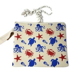 New! Sea Animal Canvas Wet Bikini Bag